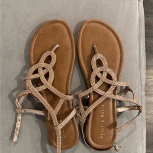 Rose Gold Glitter Kelly & Katie Sandals